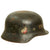 Original German WWII USGI Decorated Army Heer M35 Double Decal Helmet with Partial Liner - Stamped Q66 Original Items