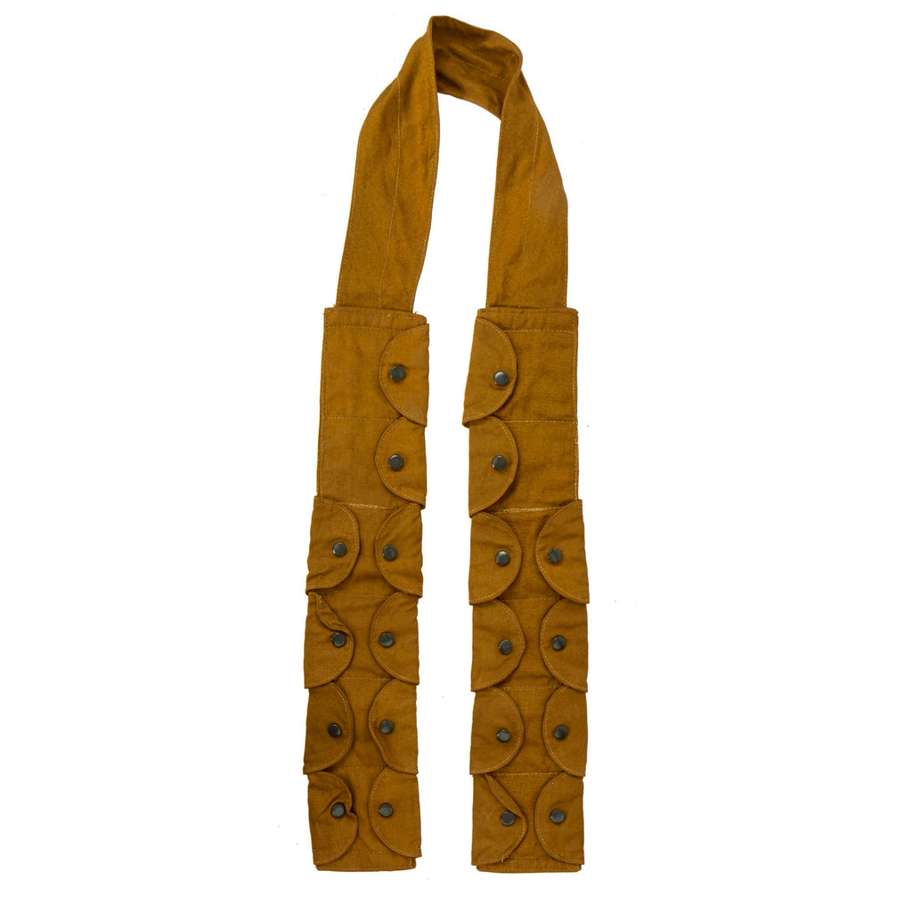 Original Rare German WWII 1944 Dated Luftwaffe Tan Fallschirmjäger Paratrooper Ammo Bandolier - RBNr. Marked Original Items