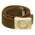 Original German WWII Police Belt with Pebbled Aluminum EM/NCO Buckle by Gustav Brehmer of Markneukirchen Original Items