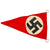 Original German WWII Set of Three Small NSDAP National Socialist Multi-Piece Pennant Flags - 5 1/4" x 9 1/4" Original Items