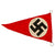 Original German WWII Set of Three Small NSDAP National Socialist Multi-Piece Pennant Flags - 5 1/4" x 9 1/4" Original Items