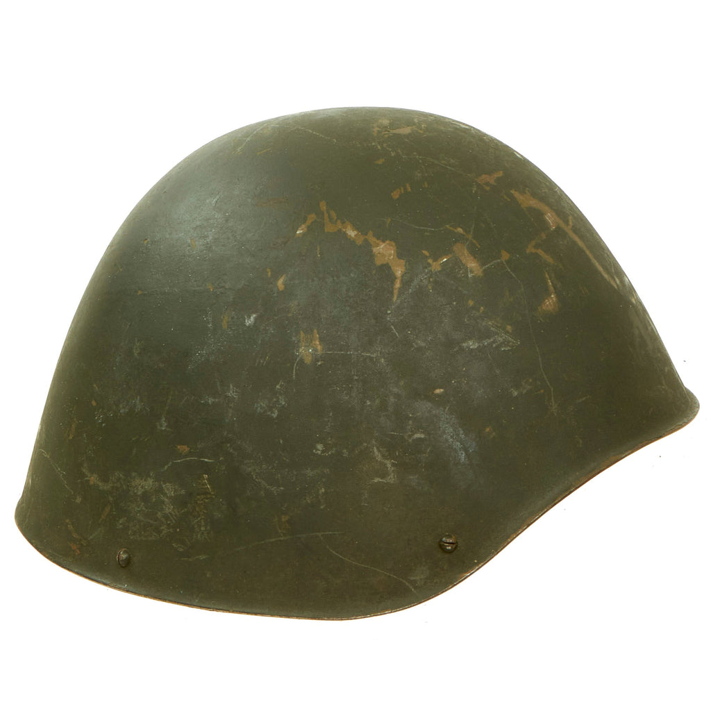 Original WWII Greek Armed Forces M1934/39 Helmet in Correct Wartime Configuration - ΕΛΛΗΝΙΚΟΣ ΣΤΡΑΤΟΣ - Size 57 Original Items