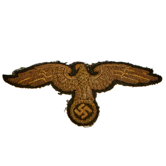 Original Rare German WWII NSDAP Diplomatic Corps Officer Visor Cap Gold Bullion Eagle Insignia Original Items