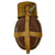 Original German WWII Afrikakorps Coconut Canteen With Cup by Heinrich Ritter and Harness - 1943 Dated Original Items