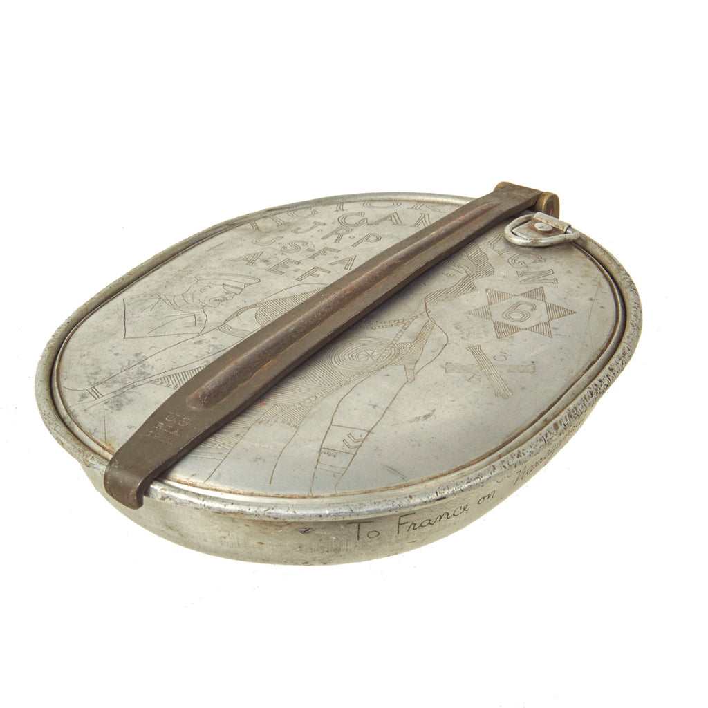 Original U.S. WWI 6th Infantry Division, 3rd Field Artillery Regiment Personalized M1910 Mess Kit - By Rock Island Arsenal, Dated 1911 Original Items