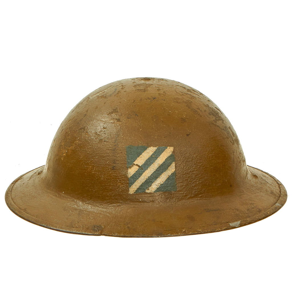 Original U.S. WWI 3rd Infantry Division M1917 Doughboy Helmet - “Rock of the Marne” Original Items