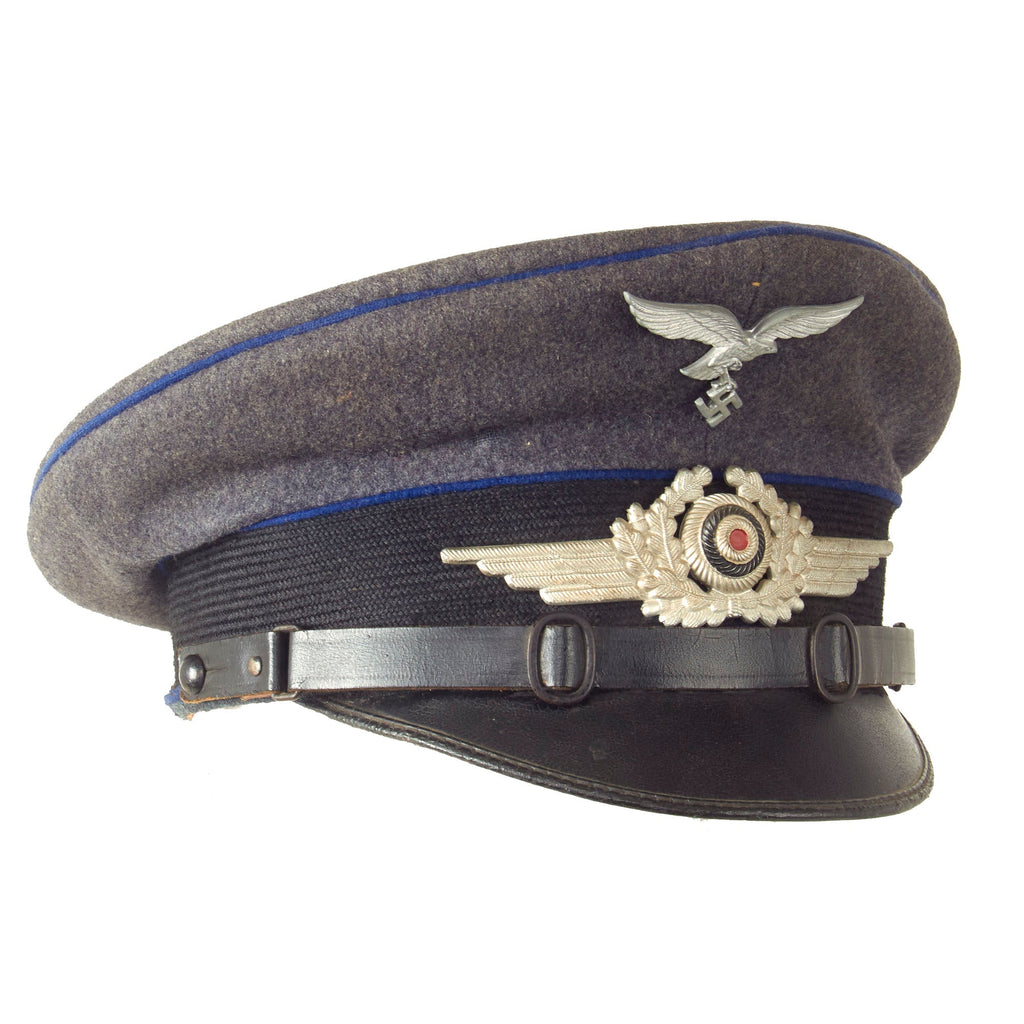 Original German WWII Luftwaffe Medical EM/NCO Schirmmütze Visor Cap by Clemens Wagner - Size 56 1/2 Original Items