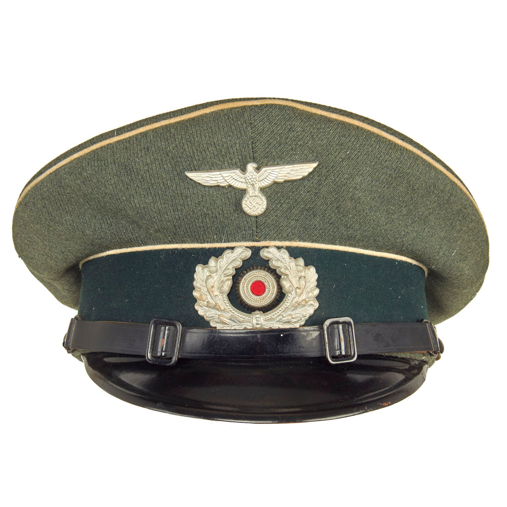 Original German WWII 1938 Dated Army Heer Infantry EM/NCO Schirmmütze Visor Cap by Clemens Wagner - Size 58 1/2 Original Items