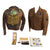 Original U.S. WWII 8th Air Force Painted A-2 Leather Flight Jacket - 398th Bomb Group, 603rd Bomb Squadron Waist Gunner Sgt. Kenneth Green With Ike Jacket - Binder Full of Information Included Original Items