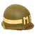 Original U.S. WWII Matched 1943 M1 McCord Fixed Bale Front Seam Helmet with Westinghouse Liner - Both Military Police “MP” Painted Original Items