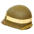 Original U.S. WWII Matched 1943 M1 McCord Fixed Bale Front Seam Helmet with Westinghouse Liner - Both Military Police “MP” Painted Original Items