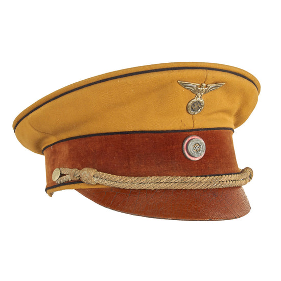 Original German WWII Early NSDAP Kreisleitung District Political Leader's Visor Cap with Black Piping Original Items