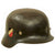 Original German WWII Battle Damaged 1939 Dated Luftwaffe M35 Double Decal Steel Helmet with 61cm Liner - marked Q68 Original Items