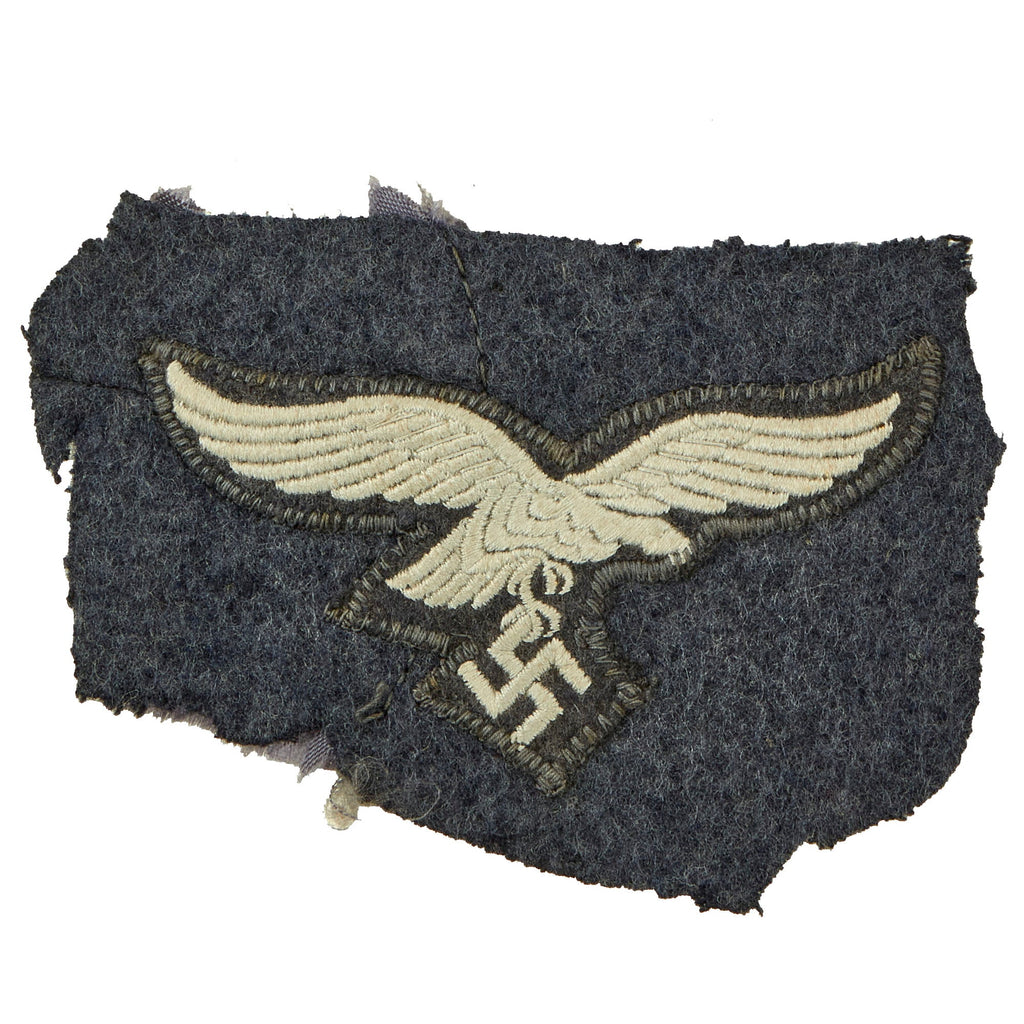 Original German WWII Luftwaffe Combat Uniform Cut Out Machine Embroidered Breast Eagle Original Items