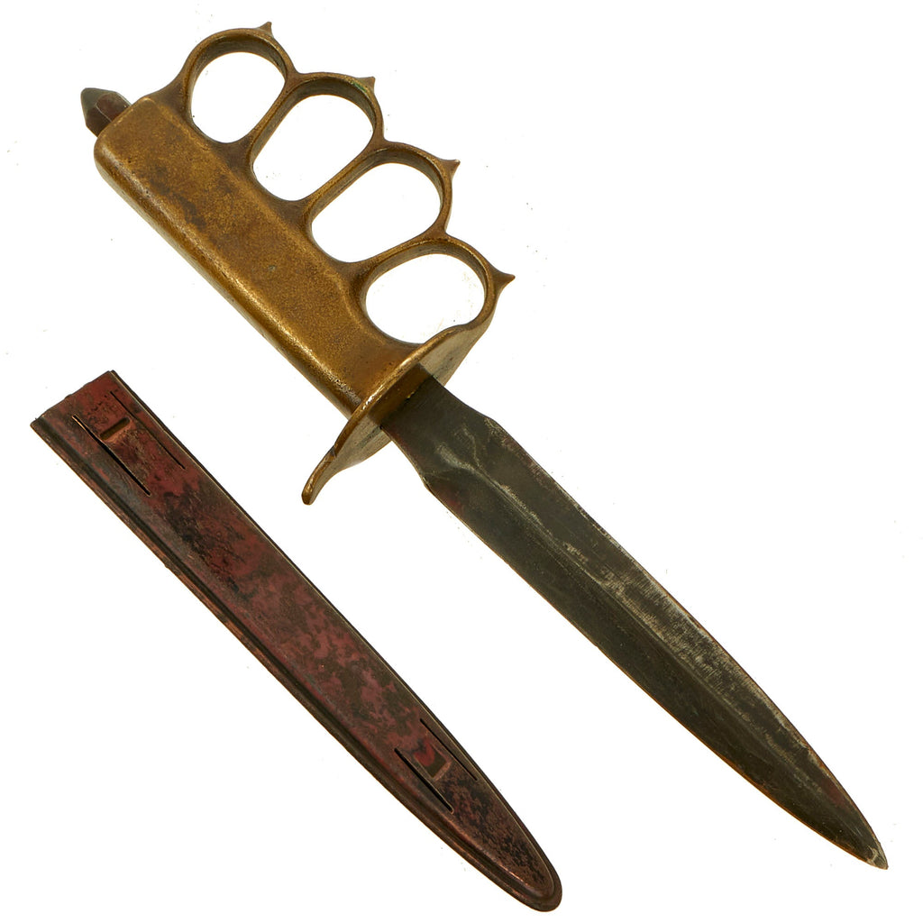 Original U.S. WWI Model 1918 Mark I Trench Knife by L. F. & C. with 1918 dated Steel Scabbard Original Items