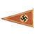 Original German WWII NSDAP National Socialist Vehicle Staff Pennant Flag - 9" x 17" Original Items