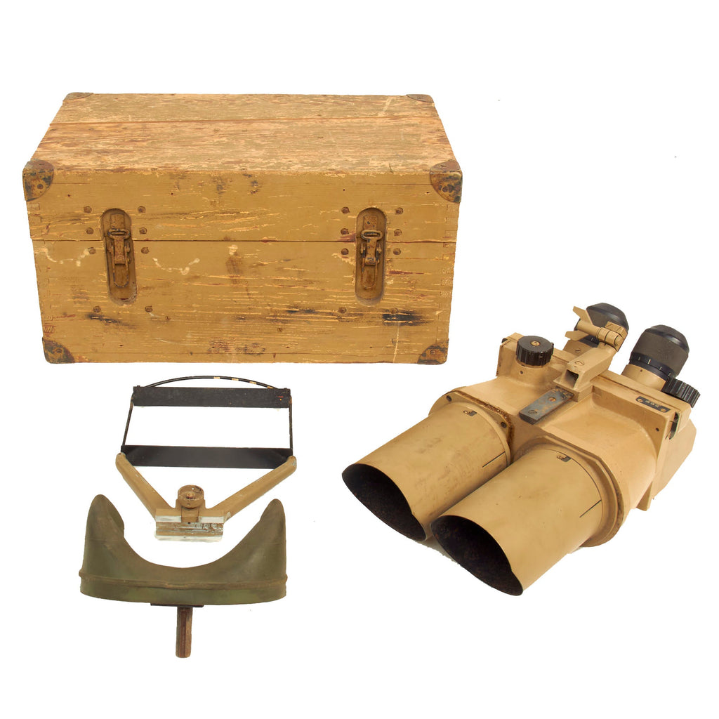 Original German WWII Flak D.F. 10 x 80 Binocular Optics by Emil Busch AG. With Original Transit Case Original Items