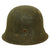 Original German WWII Texture Painted M42 Army Heer No Decal Size 66 Helmet with 57cm Liner & Chinstrap - Rare Unknown Maker “vl” Original Items
