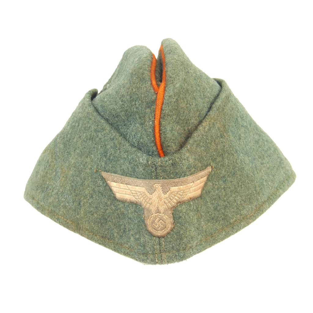 Original German WWII Heer Army Feldgendarmerie EM-NCO Schiffchen M38 Overseas Cap by Robert Lubstein Original Items