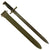 Original U.S. WWI & WWII M1905 Springfield 16" Rifle Bayonet by Rock Island Arsenal with M3 Scabbard - dated 1917 Original Items