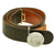 Original German WWII SS Officers Leather Belt with Aluminum Belt Buckle by Overhoff & Cie - Schutzstaffel Original Items