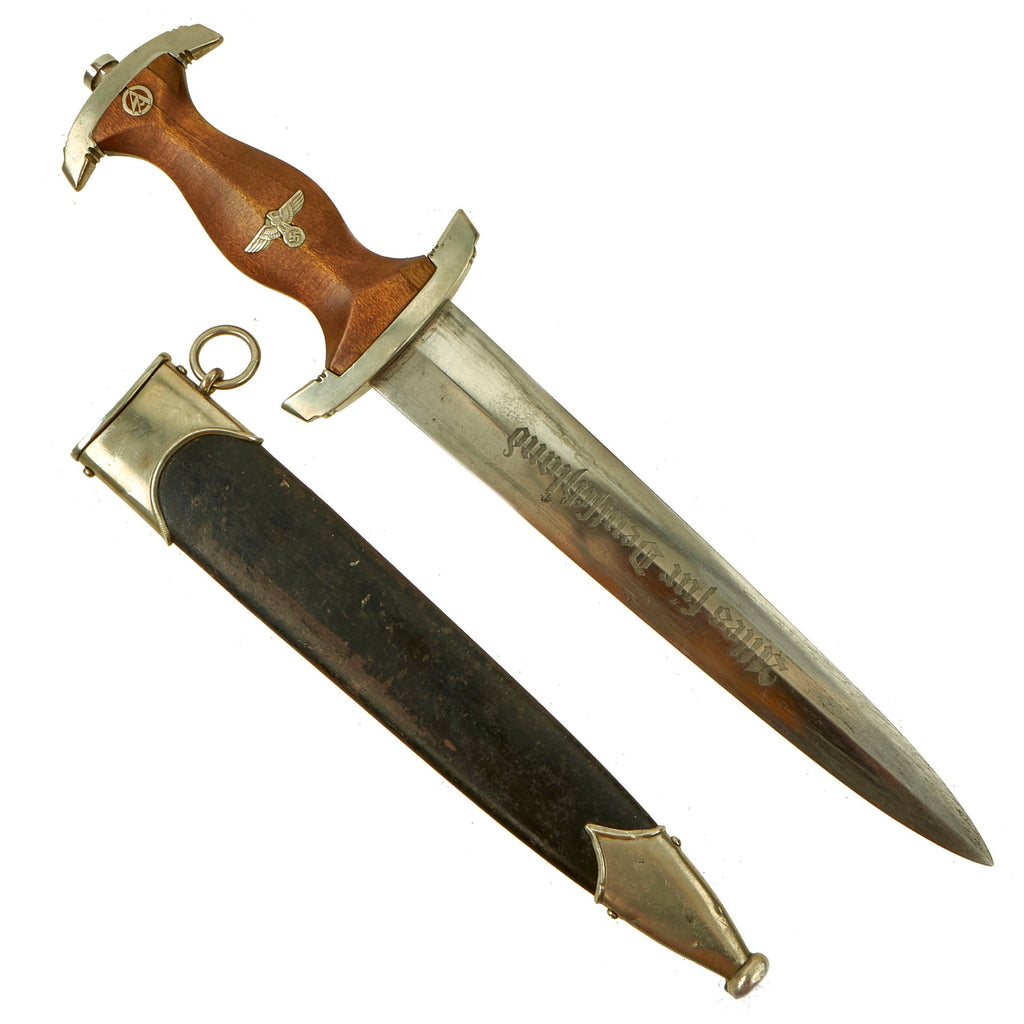 Original German WWII Partial Ground Ernst Röhm Signature NSKK Dagger by Carl Eickhorn with Scabbard Original Items