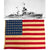 Original U.S. WWII 48 Star Naval Ensign Flown From The USS Flusser (DD-368), As Sold By Heritage Auctions - From The Dr. Clarence R. Rungee Memorial Collection Original Items