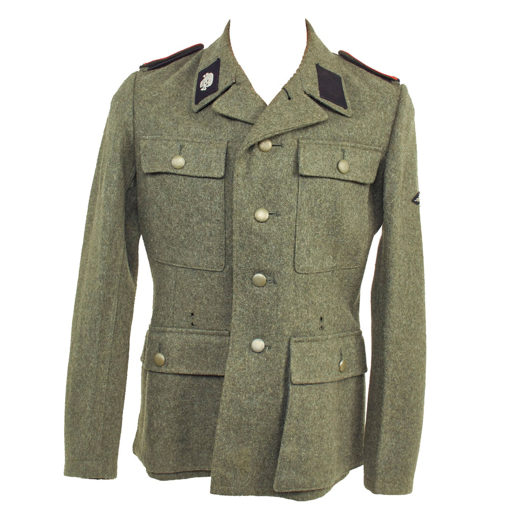 Original Incredible WWII German Waffen-SS Totenkopf Division Artillery Enlisted Man’s M-43 Tunic in Excellent Condition Original Items