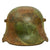 Original Imperial German WWI M16 Stahlhelm Helmet with Panel Camouflage Paint - marked B.F.64. Original Items