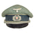 Original German WWII Army Heer Infantry Officer Schirmmütze Visor Crush Cap Original Items