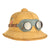 Original German WWII 1941 Dated First Model DAK Afrikakorps Sun Helmet by ORL with Ultrasin Goggles - size 57 Original Items