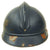 Original French WWI Issue Model 1915 Adrian Helmet in Horizon Blue with RF Badge and Second Pattern Liner - Complete Original Items