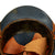 Original French WWI Issue Model 1915 Adrian Helmet in Horizon Blue with RF Badge and Second Pattern Liner - Complete Original Items