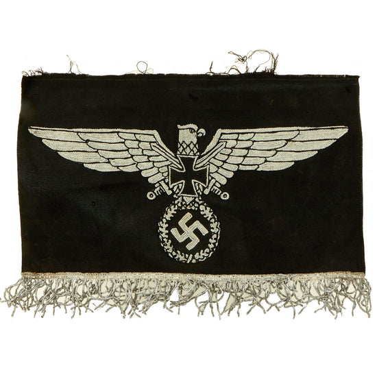 Original German WWII National Socialist State Veteran's Association Funeral Flag Pillow Cutoff Section - NSRKB Original Items