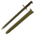 Original U.S. WWII M1942 Garand 16" Bayonet by Union Fork & Hoe with Red Bakelite Grips and M3 Scabbard - dated 1942 Original Items