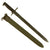 Original U.S. WWII M1942 Garand 16" Bayonet by Union Fork & Hoe with Red Bakelite Grips and M3 Scabbard - dated 1942 Original Items