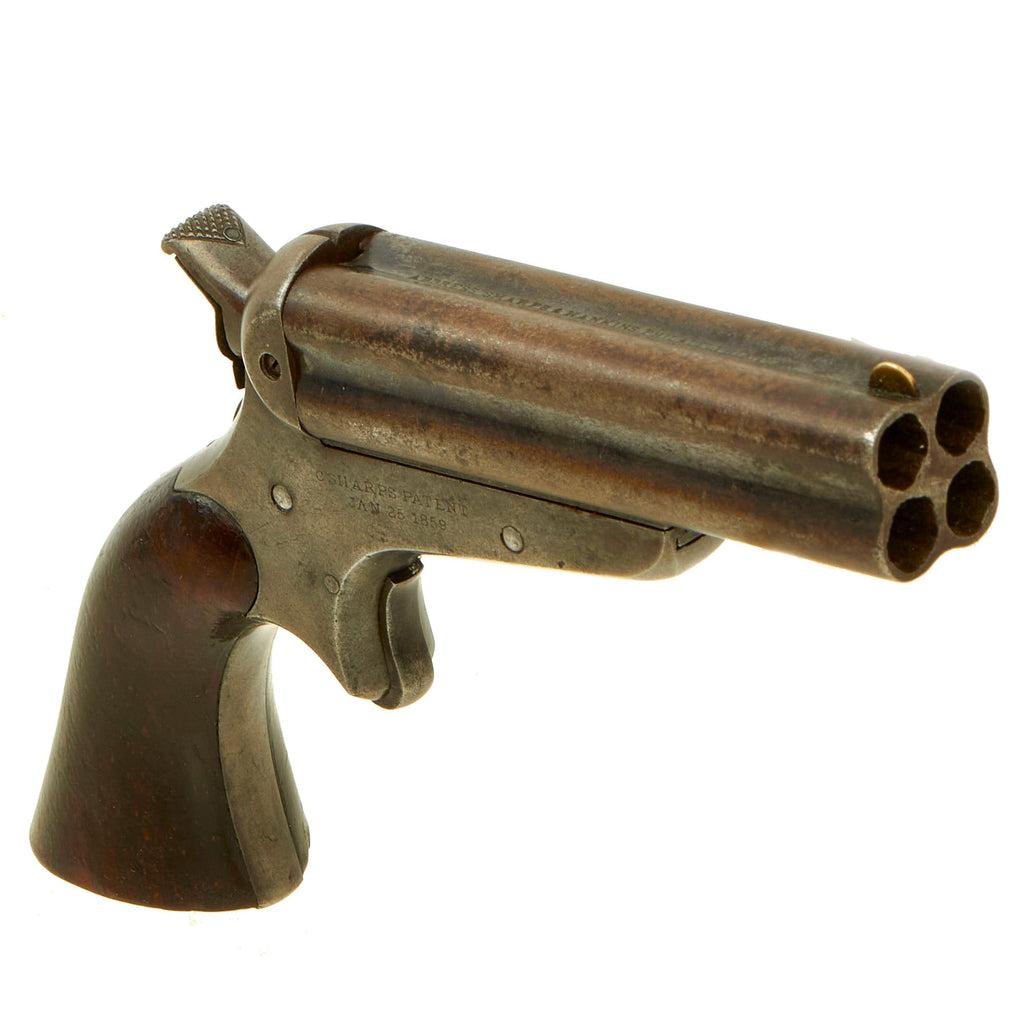 Original U.S. 19th Century Sharps & Hankins Model 3C .32 Short Rimfire 4 Barrel Pepperbox Pistol - Serial 12097 Original Items