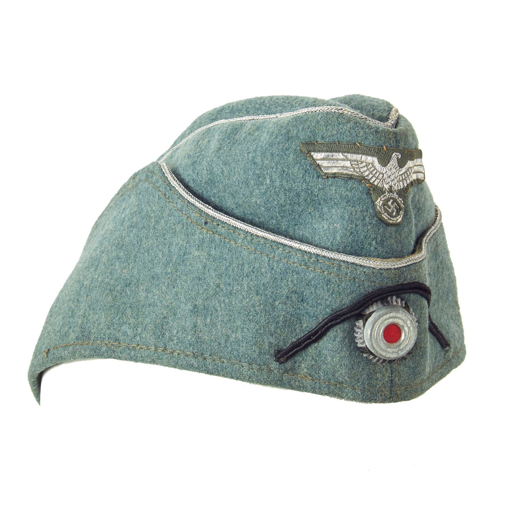 Original German WWII Heer Army Field Upgraded Pioneer Officer M38 Size 59cm Overseas Cap - Schiffchen Original Items