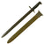 Original U.S. WWII M1942 Garand 16" Bayonet by Union Fork & Hoe with M3 Scabbard - dated 1942 Original Items