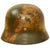 Original German WWII Luftwaffe M35 Double Decal "Normandy" Camouflage Steel Helmet with 57cm Liner & Chinstrap - marked ET64 Original Items