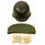 Original German WWII Documented USGI Bring Back Set - Army Heer M40 Single Decal Helmet & Kriegsmarine Coastal Artillery M38 Cap Original Items