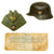 Original German WWII Documented USGI Bring Back Set - Army Heer M40 Single Decal Helmet & Kriegsmarine Coastal Artillery M38 Cap Original Items