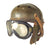 Original U.S. WWII Service Worn M38 Tanker Helmet with M1944 Goggles Original Items