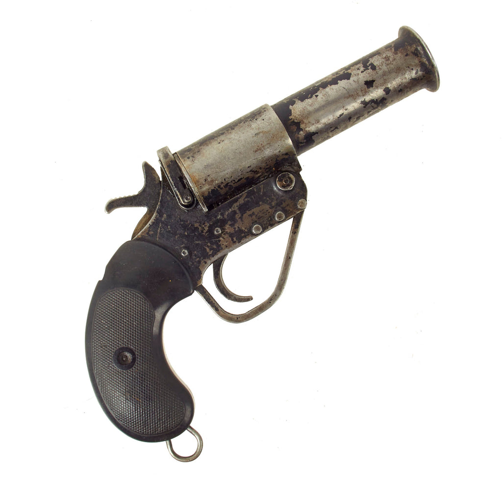 Original British WWII Webley No.1 Mk.5 Flare Signal Pistol with Plastic Grip - Serial 066951 Original Items