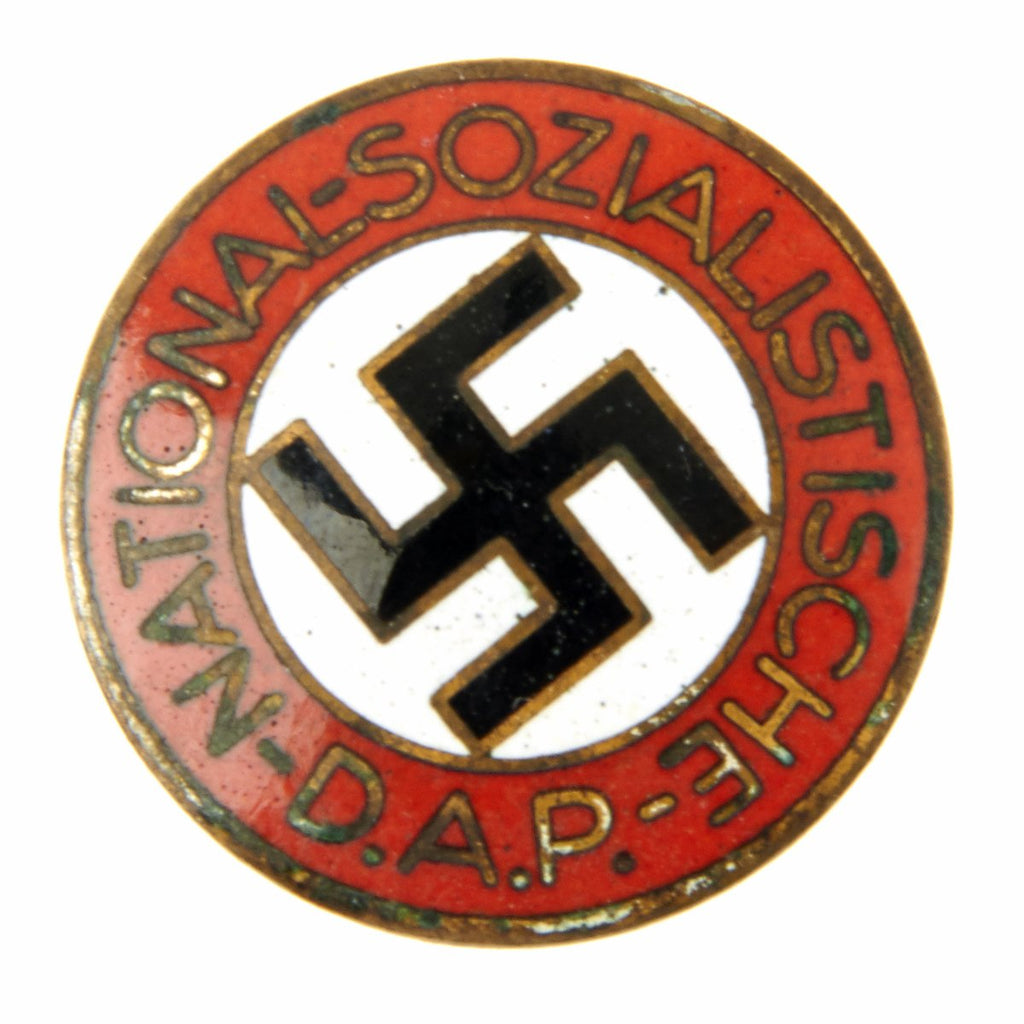 Original German NSDAP Party Enamel Membership Badge Pin RZM M1/163 by Franz Schmidt Original Items