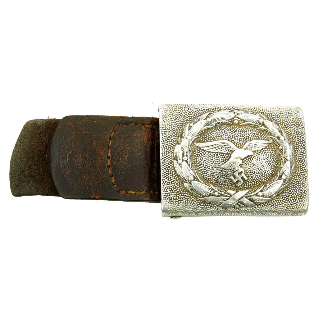 Original German WWII Luftwaffe Aluminum Buckle Belt Buckle by Franz Reischauer - Dated 1939 Original Items