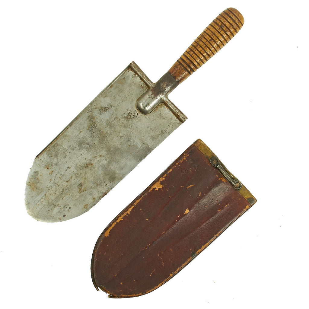 Original U.S. Spanish-American War Era Army Model 1880 Entrenching Tool with Leather Sheath Original Items