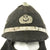 Original Japanese WWII Civil Defense Fire Brigade Helmet with Skirt and Post-war Insignia Original Items