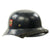 Original German WWII Early Luftschutz Gladiator Steel Helmet Converted to Civic Police Issue Original Items