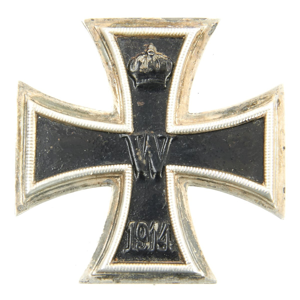 Original German WWI Prussian Iron Cross First Class 1914 with Back Clip - Marked KO Original Items